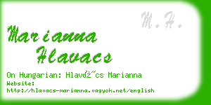 marianna hlavacs business card